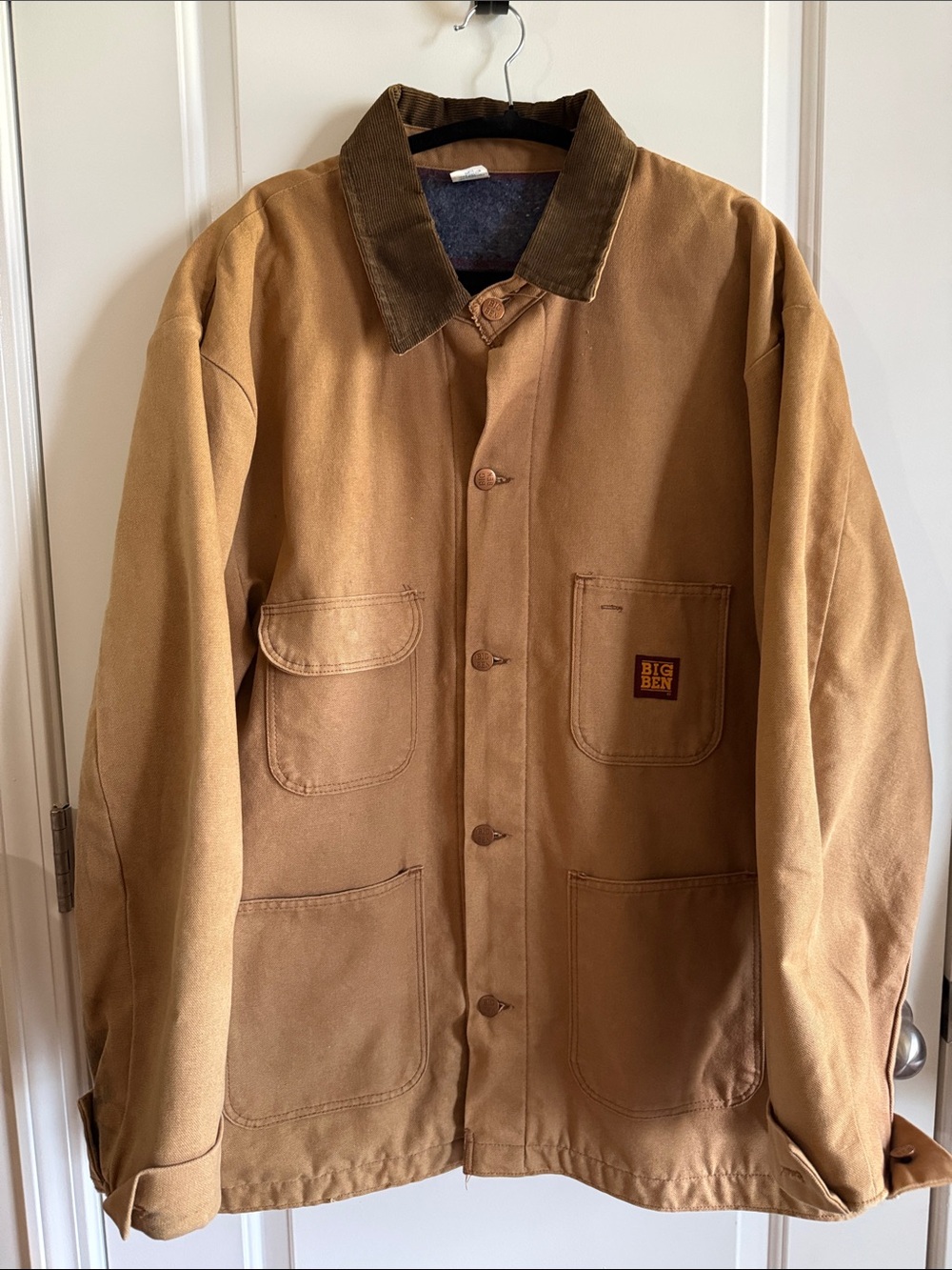 Big Ben by Wrangler Vintage Heavy Duty Tan Chore Work Coat